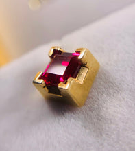 Load image into Gallery viewer, Gold Ruby Earrings
