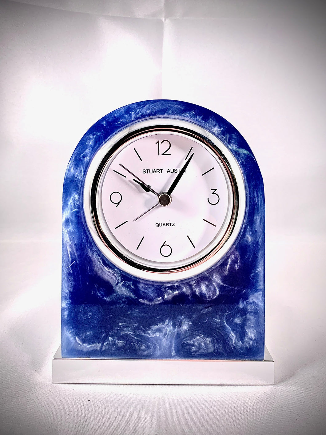 Stuart Austin Acrylic Marble Blue Alarm Clock