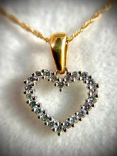 Load image into Gallery viewer, Two Tone Diamond Heart Necklace
